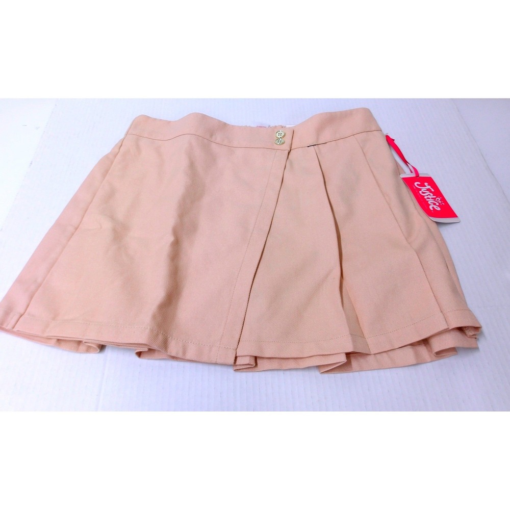 Justice Girls‎ Tan/ Mocha Pleated Wrap Skort School Uniform Size XL Plus /#26589
